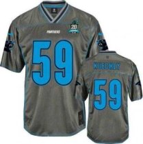 Nike Panthers -59 Luke Kuechly Grey With 20TH Season Patch Stitched Vapor Jersey Nike Panthers -59 Luke Kuechly Grey With 20TH Season Patch Stitched Vapor Jersey