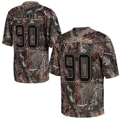 Nike Houston Texans #90 Jadeveon Clowney Camo Men's Stitched NFL Realtree Elite Jersey