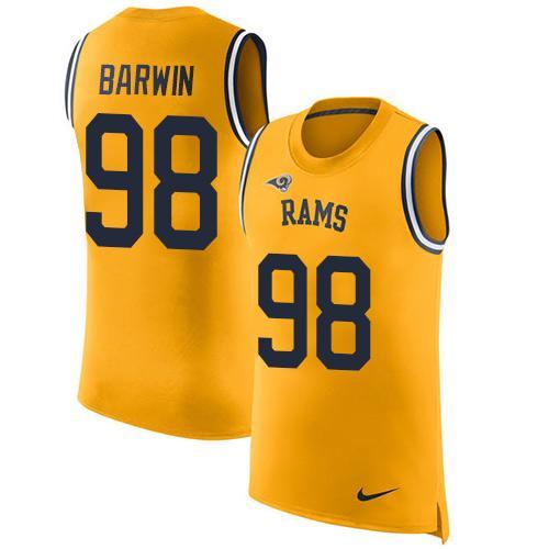 Nike Rams -98 Connor Barwin Gold Stitched NFL Limited Rush Tank Top Jersey