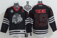 Chicago Blackhawks -19 Jonathan Toews Black Ice 2015 Stanley Cup Stitched NHL Jersey