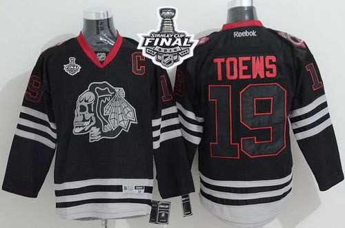 Chicago Blackhawks -19 Jonathan Toews Black Ice 2015 Stanley Cup Stitched NHL Jersey