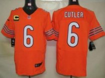 Nike Bears -6 Jay Cutler Orange Alternate With C Patch Stitched NFL Elite Jersey Nike Bears -6 Jay Cutler Orange Alternate With C Patch Stitched NFL Elite Jersey