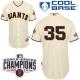 San Francisco Giants #35 Brandon Crawford Cream Cool Base W 2014 World Series Champions Patch Stitch