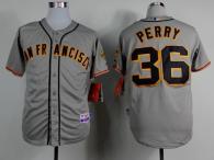 San Francisco Giants #36 Gaylord Perry Grey Road Cool Base Stitched MLB Jersey