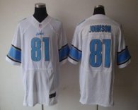Nike Lions -81 Calvin Johnson White Stitched NFL Elite Jersey