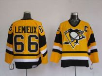 Pittsburgh Penguins -66 Mario Lemieux Stitched Yellow Mitchell&Ness NHL Jersey Pittsburgh Penguins -66 Mario Lemieux Stitched Yellow Mitchell&Ness NHL Jersey