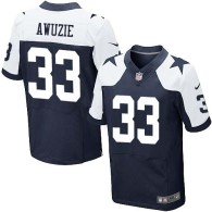 Nike Cowboys -33 Chidobe Awuzie Navy Blue Thanksgiving Stitched NFL Throwback Elite Jersey