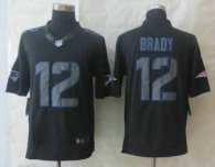New Nike New England Patriots -12 Tom Brady Impact Limited Black Jerseys