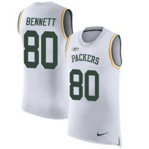 Nike Packers -80 Martellus Bennett White Stitched NFL Limited Rush Tank Top Jersey Nike Packers -80 Martellus Bennett White Stitched NFL Limited Rush Tank Top Jersey