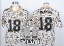 Nike Denver Broncos #18 Peyton Manning Camo USMC Super Bowl XLVIII Men's Stitched NFL Elite Jersey