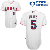 Los Angeles Angels of Anaheim -5 Albert Pujols White Cool Base Stitched MLB Jersey Los Angeles Angels of Anaheim -5 Albert Pujols White Cool Base Stitched MLB Jersey