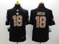 Nike Bengals -18 A J  Green Black NFL Limited Salute to Service Jersey