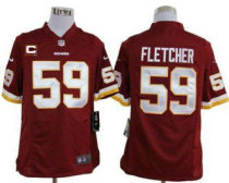 Nike Redskins -59 London Fletcher Burgundy Red Team Color With C Patch Stitched NFL Game Jersey Nike Redskins -59 London Fletcher Burgundy Red Team Color With C Patch Stitched NFL Game Jersey