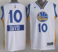 Golden State Warriors -10 David Lee White 2014-15 Christmas Day Stitched NBA Jersey