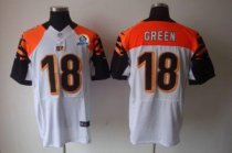 Nike Bengals -18 A J Green White With Hall of Fame 50th Patch Stitched NFL Elite Jersey Nike Bengals -18 A J Green White With Hall of Fame 50th Patch Stitched NFL Elite Jersey