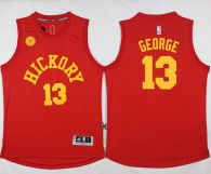 Indiana Pacers -13 Paul George Red Hickory Stitched NBA Jersey