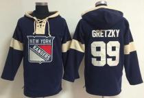 New York Rangers -99 Wayne Gretzky Navy Blue Pullover NHL Hoodie New York Rangers -99 Wayne Gretzky Navy Blue Pullover NHL Hoodie