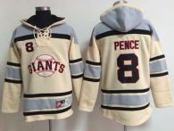 San Francisco Giants #8 Hunter Pence Cream Sawyer Hooded Sweatshirt MLB Hoodie