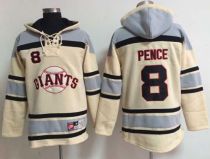 San Francisco Giants #8 Hunter Pence Cream Sawyer Hooded Sweatshirt MLB Hoodie