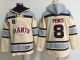 San Francisco Giants #8 Hunter Pence Cream Sawyer Hooded Sweatshirt MLB Hoodie