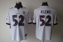 Nike Ravens -52 Ray Lewis White With Art Patch Stitched NFL Limited Jersey Nike Ravens -52 Ray Lewis White With Art Patch Stitched NFL Limited Jersey