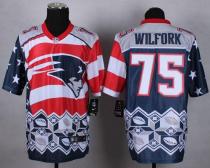Nike New England Patriots -75 Vince Wilfork Navy Blue Mens Stitched NFL Elite Noble Fashion Jersey