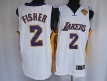 Los Angeles Lakers -2 Derek Fisher Stitched White Final Patch NBA Jersey Los Angeles Lakers -2 Derek Fisher Stitched White Final Patch NBA Jersey