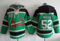 St Louis Cardinals #52 Michael Wacha Green Sawyer Hooded Sweatshirt MLB Hoodie