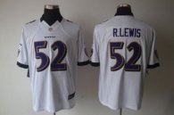 Nike Ravens -52 Ray Lewis White Stitched NFL Limited Jersey