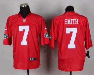 Nike New York Jets -7 Geno Smith Red NFL Elite QB Practice Jersey