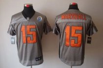 Nike Bears -15 Brandon Marshall Grey Shadow With Hall of Fame 50th Patch Stitched NFL Elite Jersey Nike Bears -15 Brandon Marshall Grey Shadow With Hall of Fame 50th Patch Stitched NFL Elite Jersey