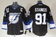 Tampa Bay Lightning -91 Steven Stamkos Black Stitched NHL Jersey