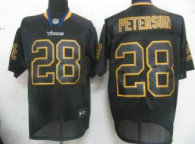 New Nike Minnesota Vikings -28 Adrian Peterson Lights Out Black Elite Jersey