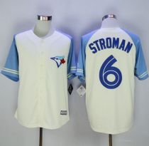 Blue Toronto Blue Jays #6 Marcus Stroman Cream Blue Exclusive New Cool Base Stitched MLB Jersey Blue Toronto Blue Jays #6 Marcus Stroman Cream Blue Exclusive New Cool Base Stitched MLB Jersey
