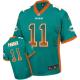 Nike Miami Dolphins #11 DeVante Parker Aqua Green Team Color Men's Stitched NFL Elite Drift Fashion