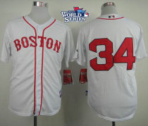 Boston Red Sox #34 David Ortiz White Cool Base 2013 World Series Patch Stitched MLB Jersey Boston Red Sox #34 David Ortiz White Cool Base 2013 World Series Patch Stitched MLB Jersey