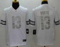 Nike Chicago Bears -13 Kevin White White Stitched NFL Limited Platinum Jersey