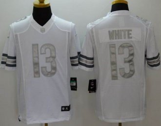 Nike Chicago Bears -13 Kevin White White Stitched NFL Limited Platinum Jersey