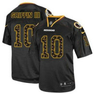 Nike Redskins -10 Robert Griffin III New Lights Out Black Stitched NFL Elite Jersey