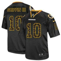 Nike Redskins -10 Robert Griffin III New Lights Out Black Stitched NFL Elite Jersey Nike Redskins -10 Robert Griffin III New Lights Out Black Stitched NFL Elite Jersey