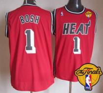 Miami Heat -1 Chris Bosh Red Hardwood Classics Nights Finals Patch Stitched NBA Jersey Miami Heat -1 Chris Bosh Red Hardwood Classics Nights Finals Patch Stitched NBA Jersey