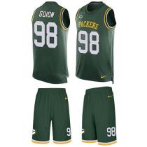 Packers -98 Letroy Guion Green Team Color Stitched NFL Limited Tank Top Suit Jersey Packers -98 Letroy Guion Green Team Color Stitched NFL Limited Tank Top Suit Jersey