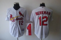 MLB St Louis Cardinals #12 Lance Berkman Stitched White Autographed Jersey MLB St Louis Cardinals #12 Lance Berkman Stitched White Autographed Jersey