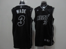 Miami Heat -3 Dwyane Wade Black Shadow Stitched NBA Jersey Miami Heat -3 Dwyane Wade Black Shadow Stitched NBA Jersey