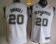 San Antonio Spurs #20 Manu Ginobili White With Finals Patch Youth Stitched NBA Jersey