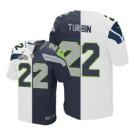Seattle Seahawks Super Bowl XLVIII #22 Men's Robert Turbin Elite Team Road Two Tone Jersey