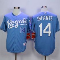 Kansas City Royals -14 Omar Infante Light Blue Alternate 1 Cool Base Stitched MLB Jersey Kansas City Royals -14 Omar Infante Light Blue Alternate 1 Cool Base Stitched MLB Jersey
