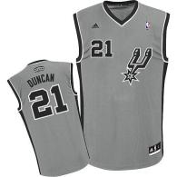 San Antonio Spurs -21 Tim Duncan Grey Alternate Stitched NBA Jersey