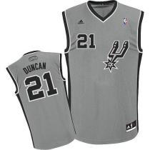 San Antonio Spurs -21 Tim Duncan Grey Alternate Stitched NBA Jersey