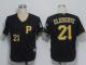 Pittsburgh Pirates #21 Roberto Clemente Black Cool Base Stitched MLB Jersey